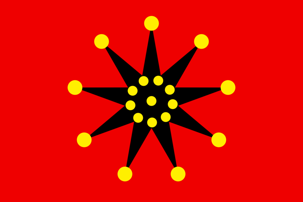 Chinese army Wuhan flag 1911 1928 19 dots.svg
